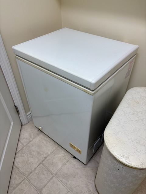 Chest freezer ready for appliance removal